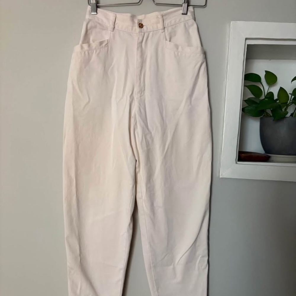 Vintage Club Monaco White Label High-Waisted Trousers